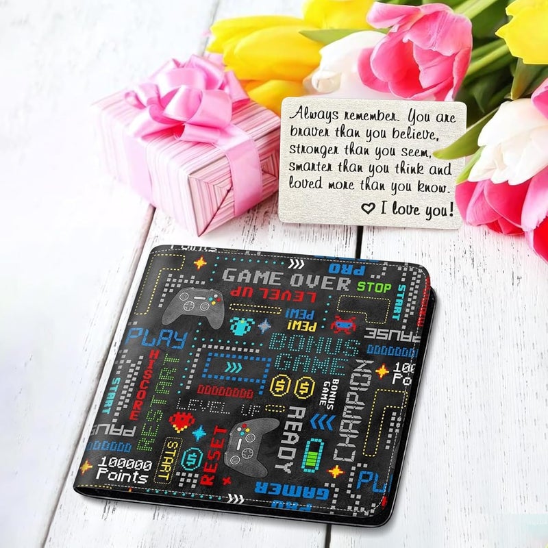 Mindow Boys Wallet for Kids, Teen Boy Soccer Wallets 9-12 8-10 8-12, Cool Novelty Leather Bifold Rfid Blocking Purse Coin Pocket Zipper Id Window for Children Men Male Youth Guys Birthday Christmas Gifts - Image 5